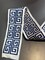 1 Yard Blue White Double Greek Key Embroidery Trim Tape for Upholstery and Decor 3 Inch Wide